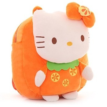 High Quality Wholesale Hello KT Plush Shoulder Bags KT Plush Colorful Backpack Kawaii KT Cat Plush Toys for Kids Children Girls