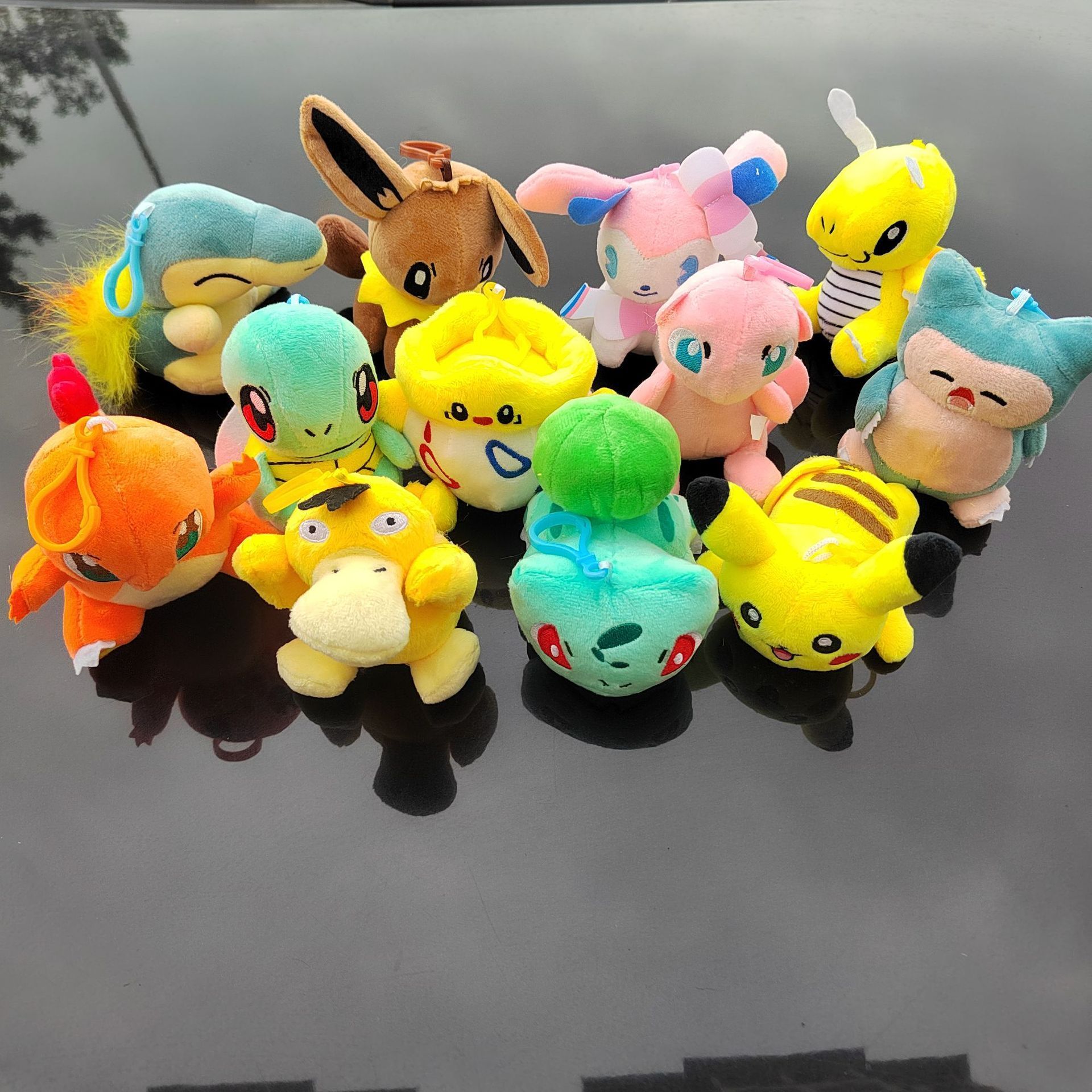 Wholesale Pokemoned Fighting Eevee Stuffed Animal Plush Toy 70Styles Pikachu Plush Toys Stuffed Toys Movie Pikachu Anime Dolls