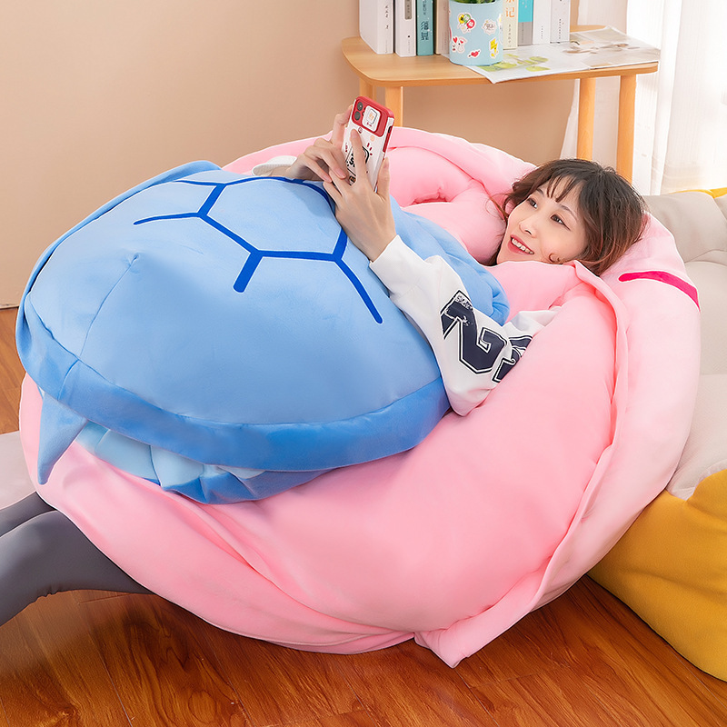 Funny Soft Giant Floor Bed Sofa Stuffed Animal Shaped Pillows Wearable Plush Turtle Shell Toys Wearable Turtle Shell Plush toys