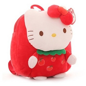 High Quality Wholesale Hello KT Plush Shoulder Bags KT Plush Colorful Backpack Kawaii KT Cat Plush Toys for Kids Children Girls