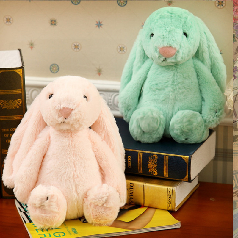 New Stuffed Animal Toys Easter Bunny Plush Toys  30cm 40cm 50cm Easter color rabbit girl soothing rabbit doll