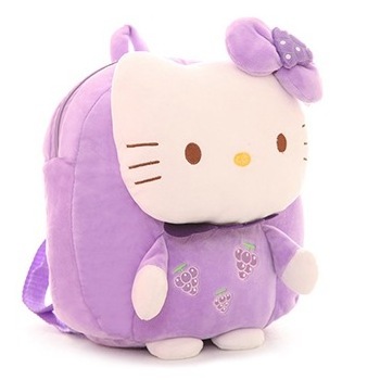 High Quality Wholesale Hello KT Plush Shoulder Bags KT Plush Colorful Backpack Kawaii KT Cat Plush Toys for Kids Children Girls