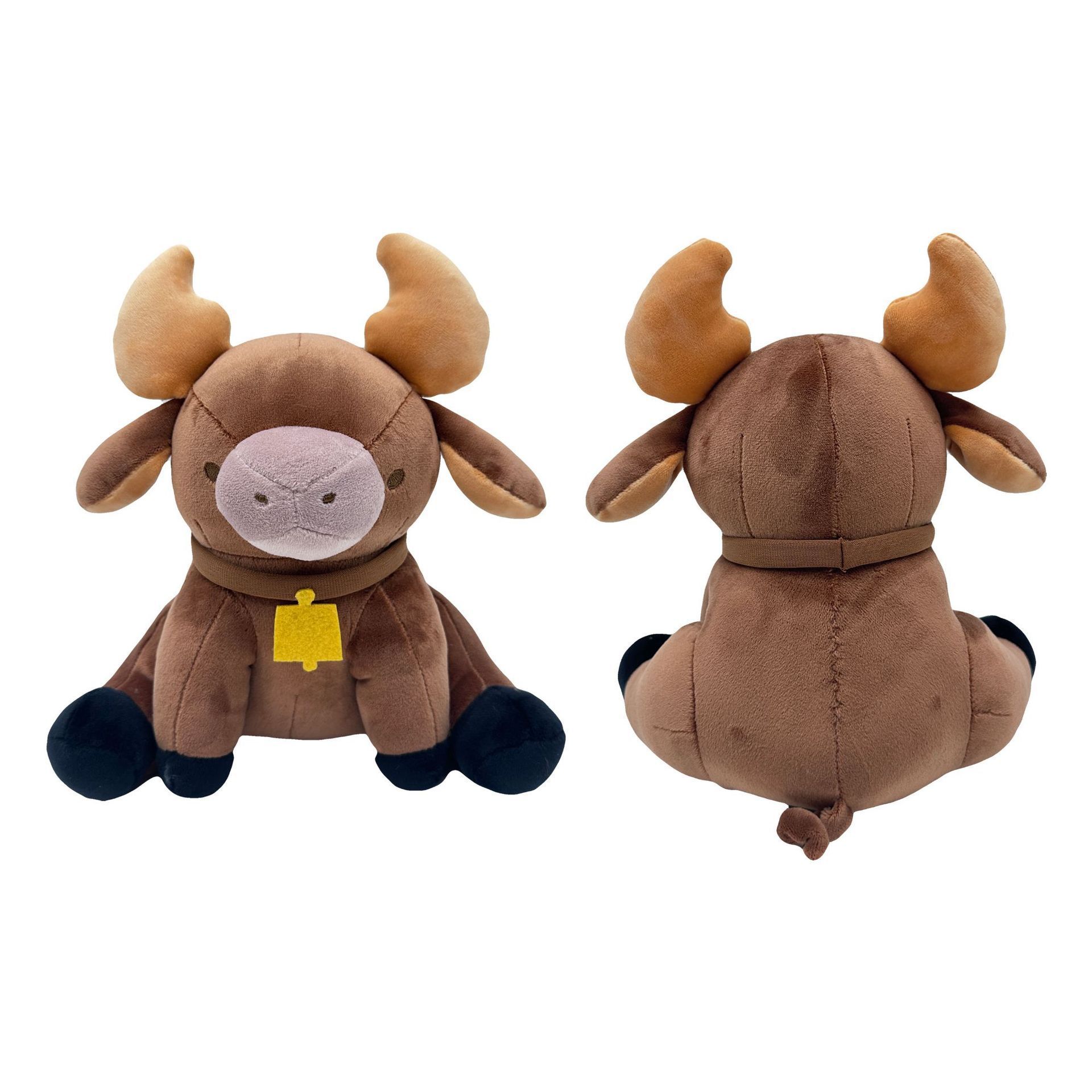 Palia Chapaa Plush Toys Lifelike Highland Cow Plush Doll Bison Brown Stuffed Animal Toys Simulation Wild Yak Doll Cattle Decor