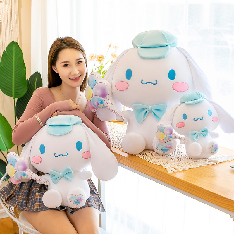 Cartoon balloon Cinnamoroll stuffed puppy plush doll Cinnamoroll toys crab machine pillow plush toy for baby cotton plush doll