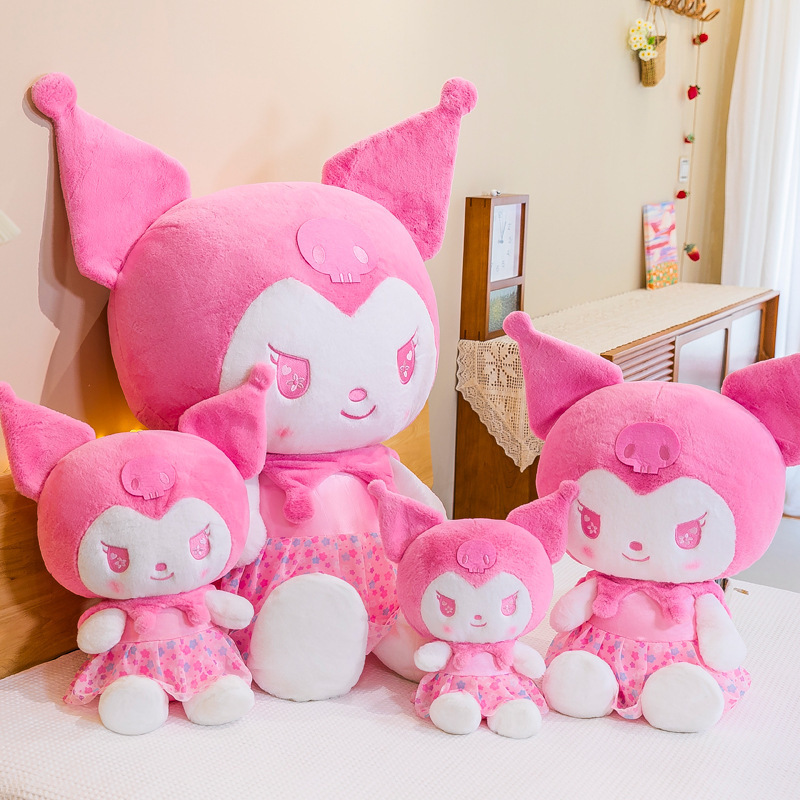 Pink Sanrioed Plush Toys Cute Kitty My Melody Stuffed Animal Toy Pillow Kuromi Plushie Cinnamoroll Doll Keychain Christmas