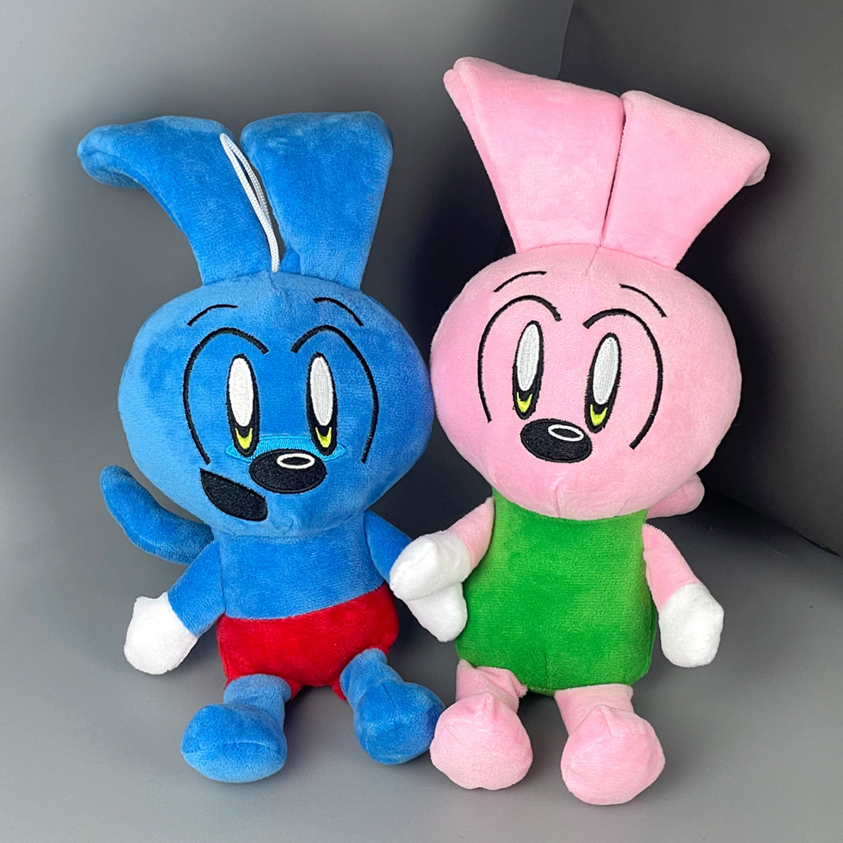 New Design Cute Blue Rabbit Plush With Long Ear Anime Toys Riggy The Rabbit Monkey Plush Toys Riggy Monkey Plush Toys As Gift