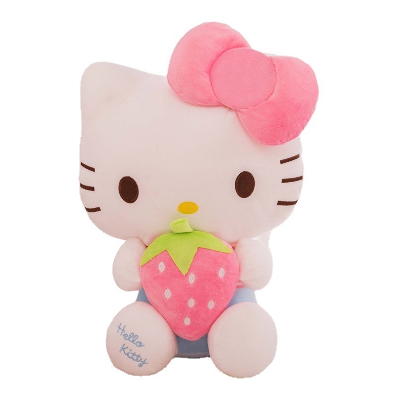 Wholesale Kitty Plush Toy Anime Cartoon Creative Fruit plush Toy Stuffed Kawaii Fluffy Kt cat Doll Pillow Plush Toys