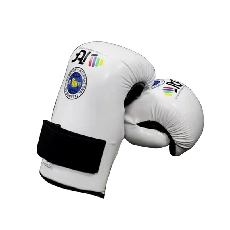 Cheap logo ITF equipment sparring hand protective gear taekwondo gloves