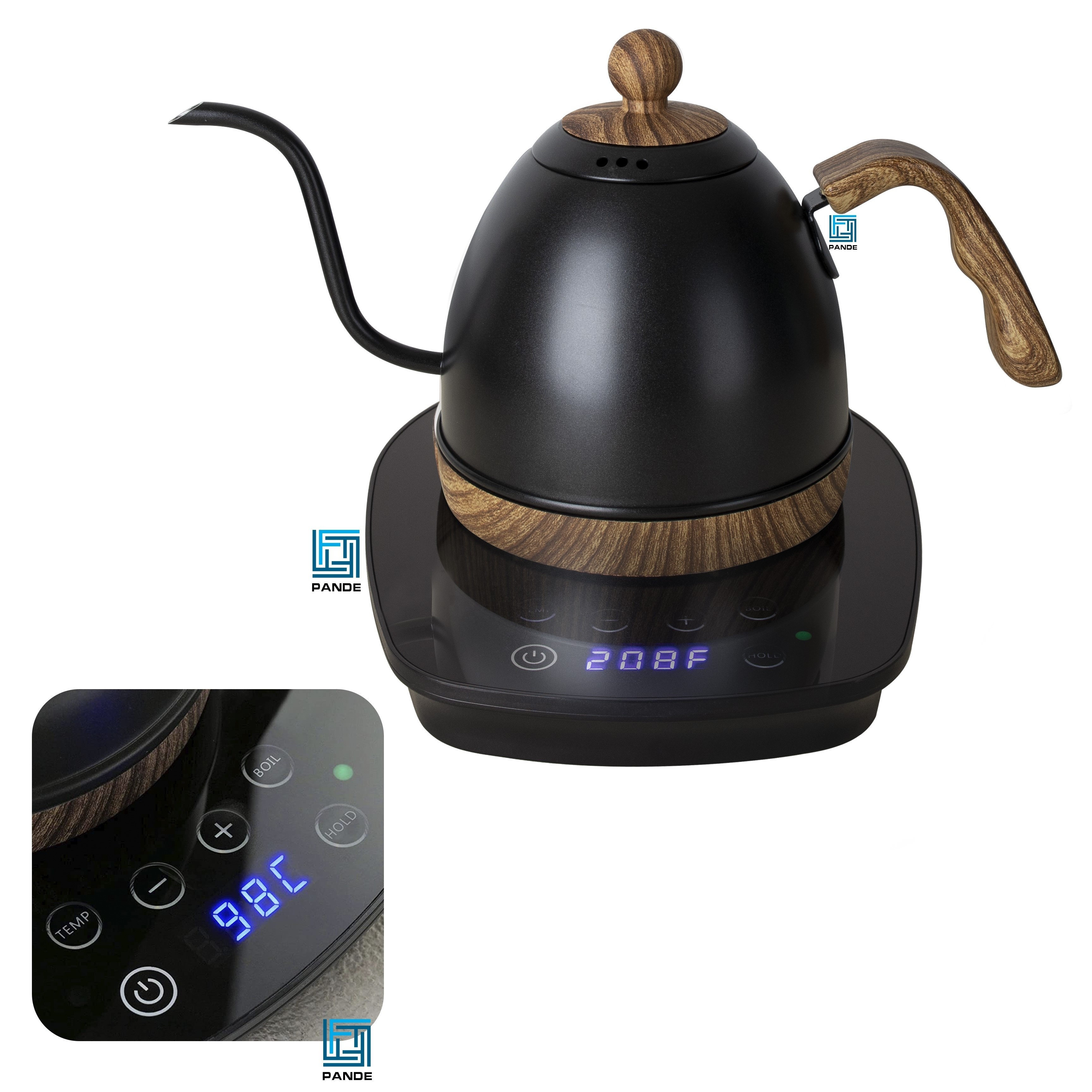 600ml kettle temperature controlled gooseneck kettle 110V or  220V Home appliances electronics appliances smart kettle