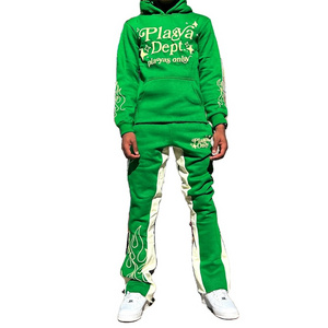 Flared Tracksuits Customize Puff Printing Winter Tracksuit with Your Logo. Everything Tailored to Your Requirements.