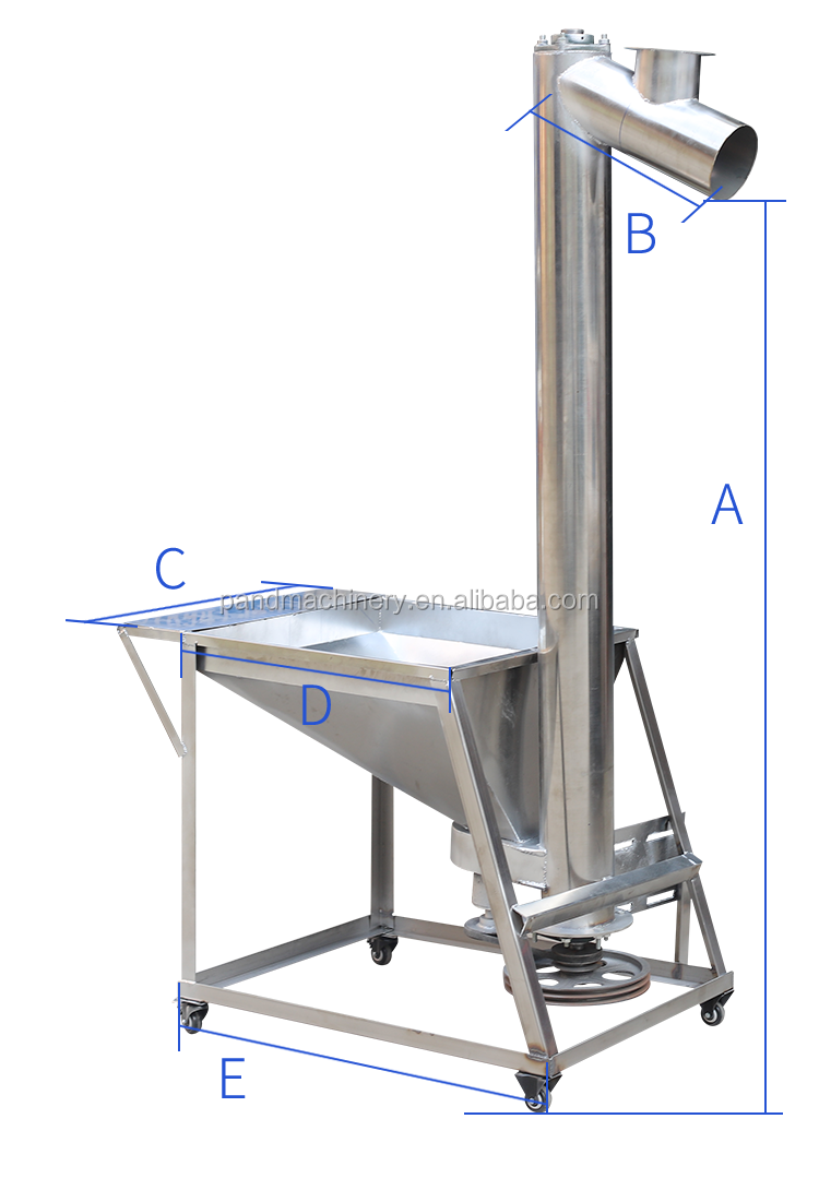 Stainless Steel Feeder Shaftless Tubular Plastic Pellet Auger Wet Small Flexible Cement Screw Conveyor