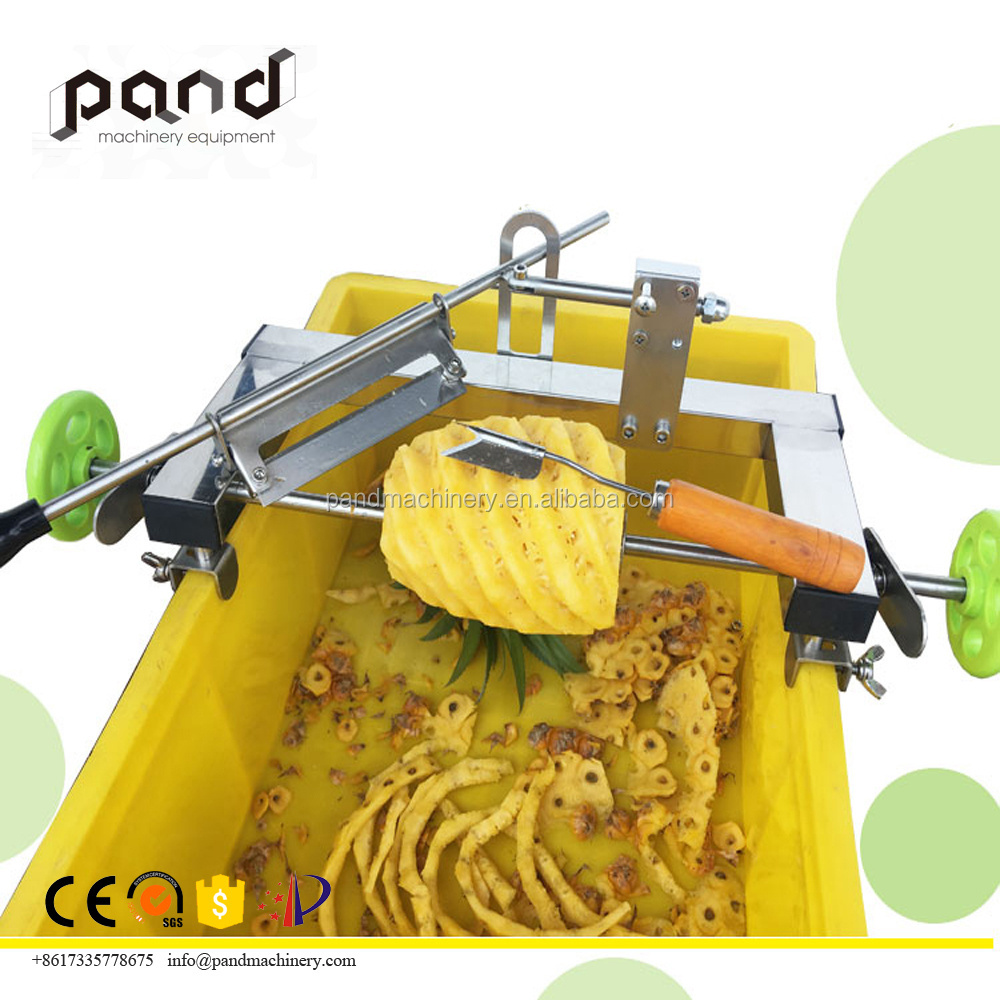 Stainless steel hand operate black pineapple skin peeling tool machine ananas bracteatus corer