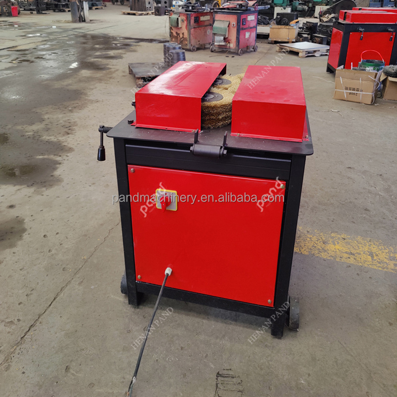 Factory price automatic square tube round pipe polishing machine/Rebar surface cleaning machine/steel bar rust removing machine