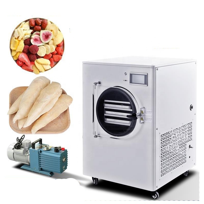 Household food fruit vacuum dried freeze dryer / mini lyophilizer machine for pet food