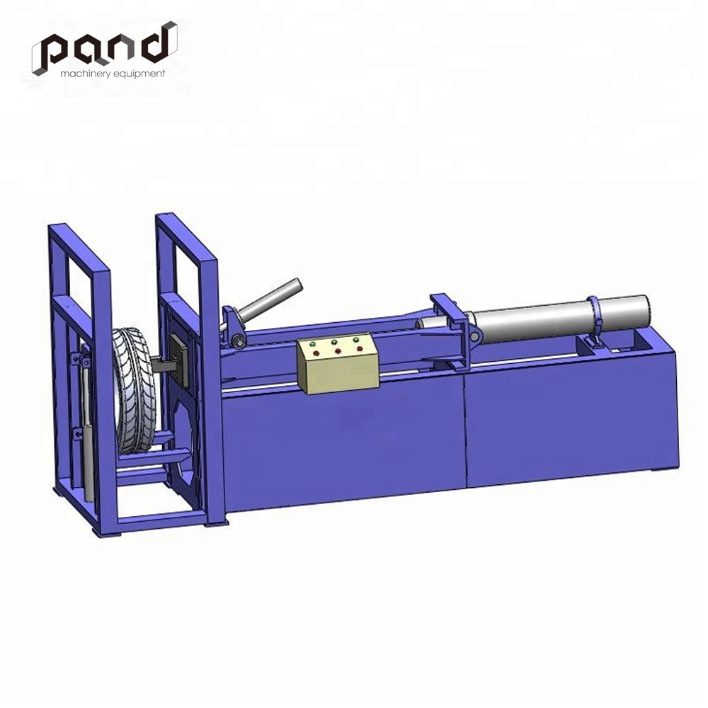 Automatic hydraulic waste tyre wire bead removal machine single hook tyre recycling machine