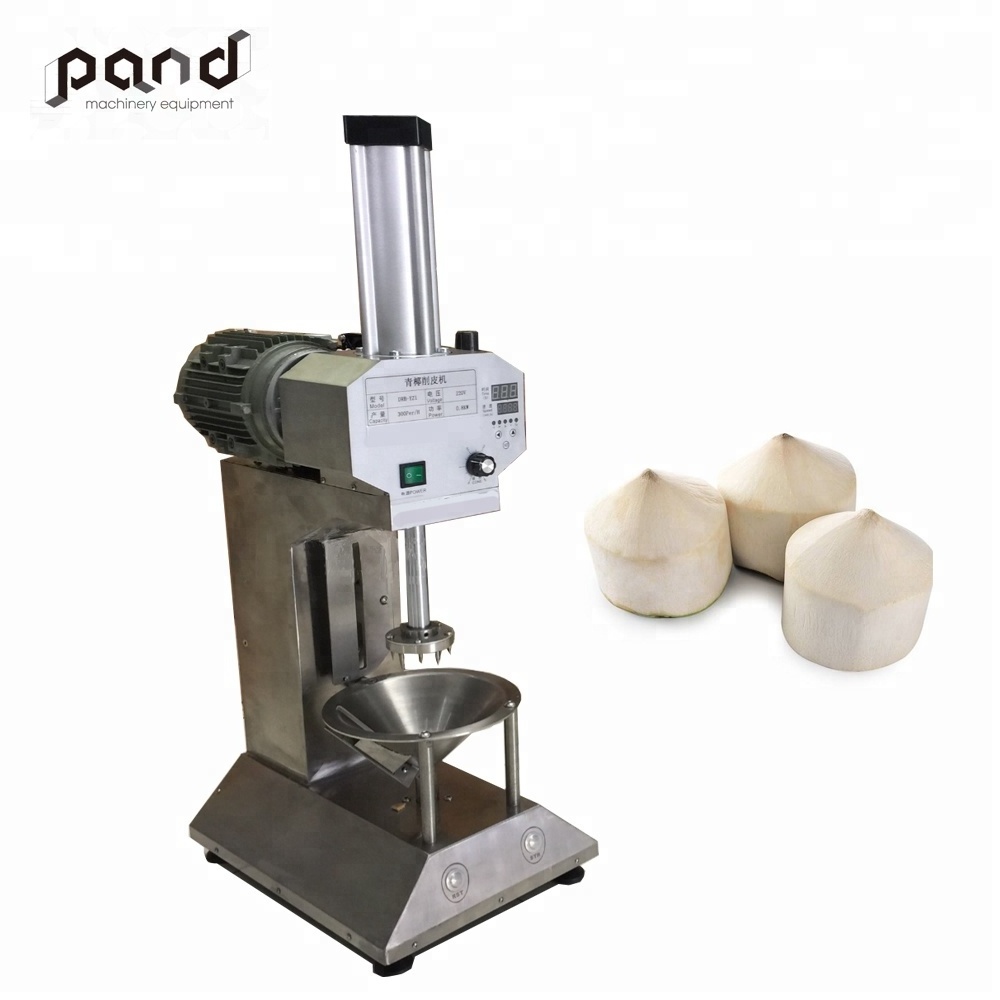 Automatic Young tender green coconut skin peeling and trimming machine