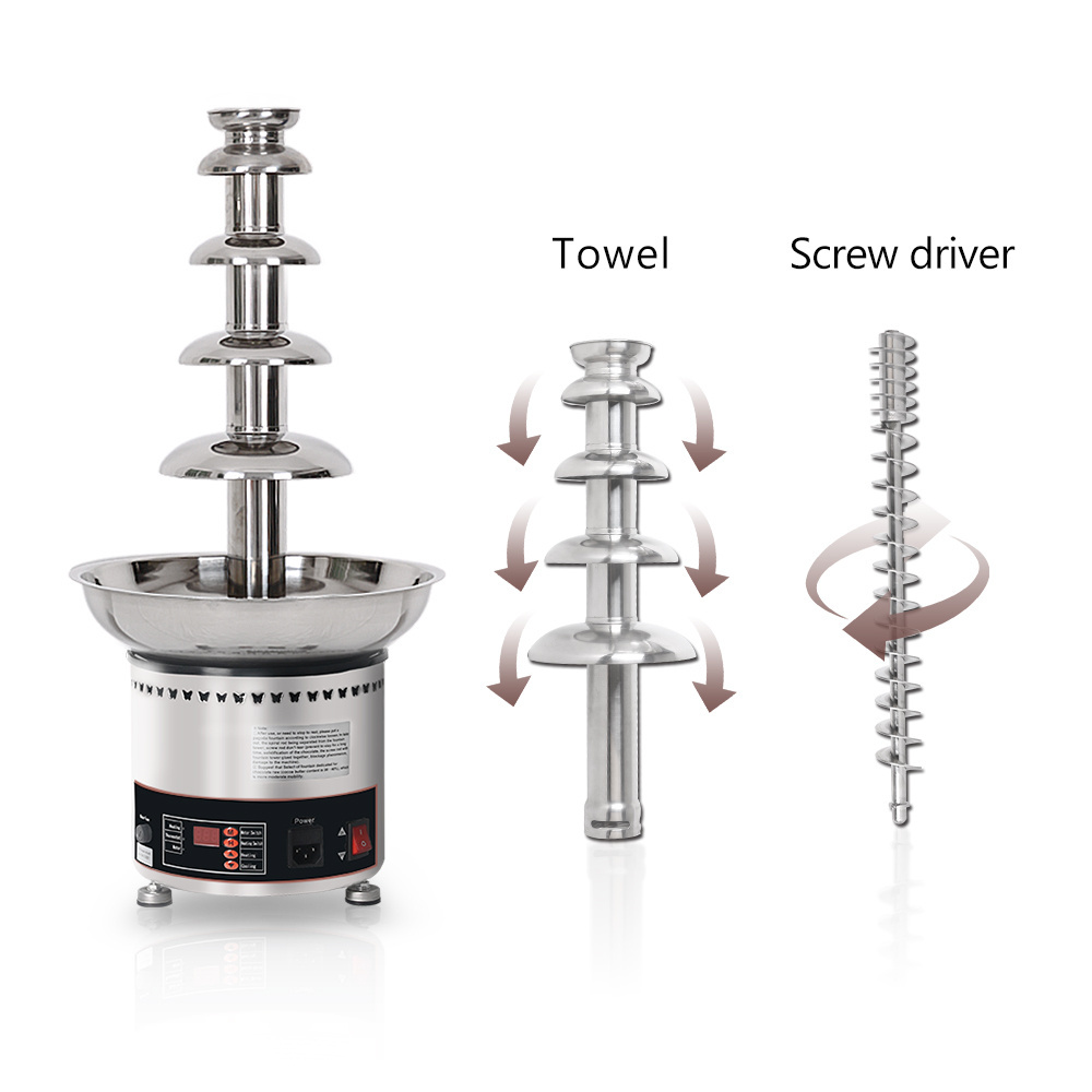 Professional chocolate fountain stainless steel cheese fondue fountain sale