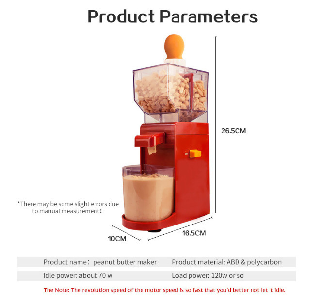 Portable plastic mini sesame peanut sauce grinder /nut butter machine