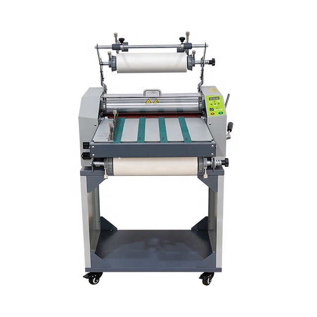 Thermal A3 A4 Double Sides 375mm Documents Laminating Machine Automatic Heated Cold Roll laminator Machinery with conyevor belt