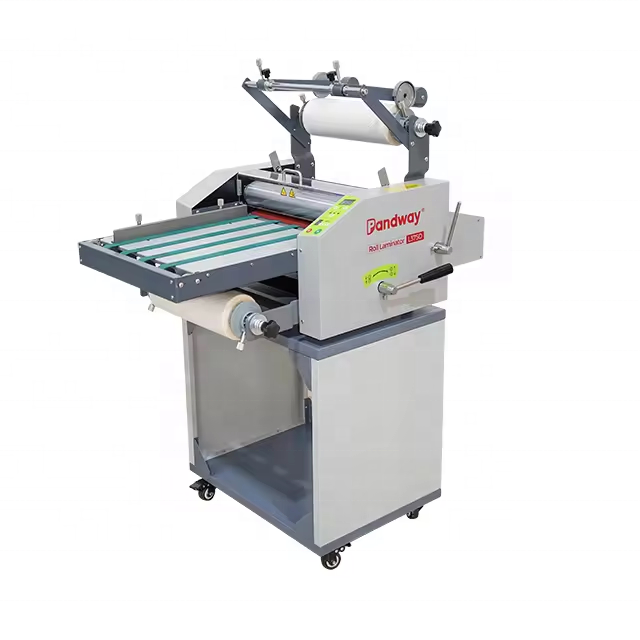 Thermal A3 A4 Double Sides 375mm Documents Laminating Machine Automatic Heated Cold Roll laminator Machinery with conyevor belt