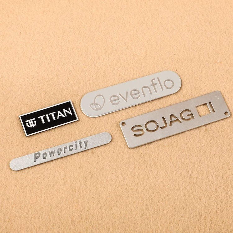 Modern Style Logo Engraved Customized stainless steel Tag Metal Plate aluminium nameplate