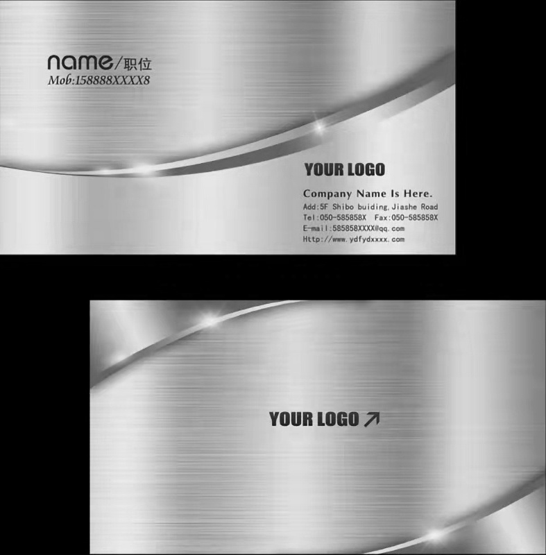 Custom High-Grade Stainless Steel Metal Membership Business card