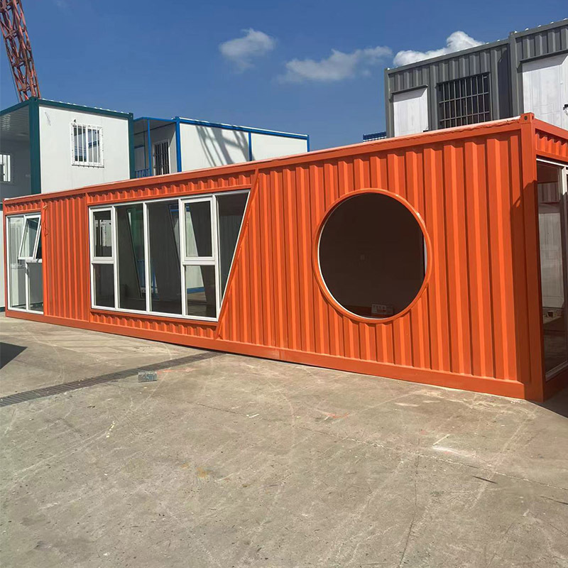 40ft Two bedroom Detachable shipping container 40ft glass door living prefabricated shipping container house