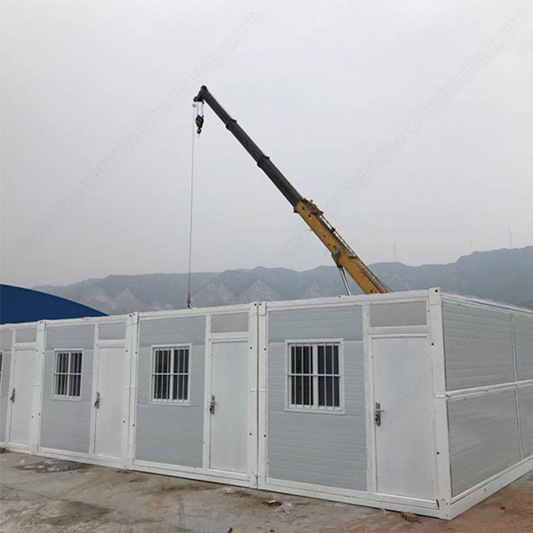 China manufacturer prefabricated foldable 20 ft office folding container house homes