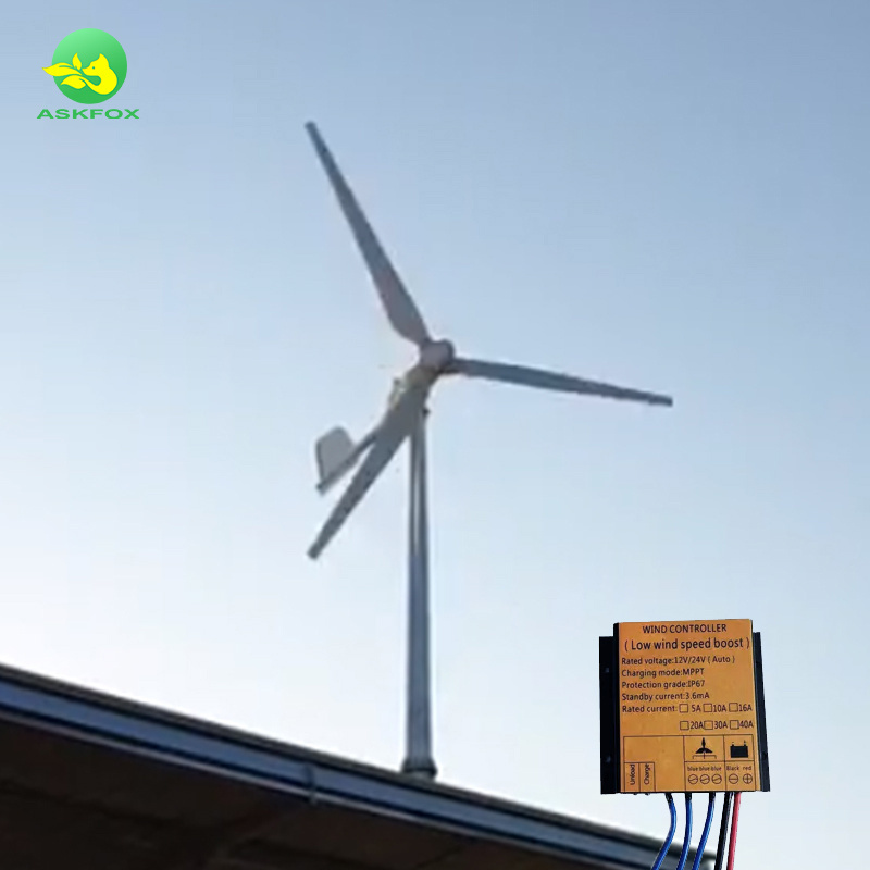 Household Wind Power Generator Small Wind Turbine 500W 1.5KW Horizontal Axis Wind Turbines windmill Generator For home use