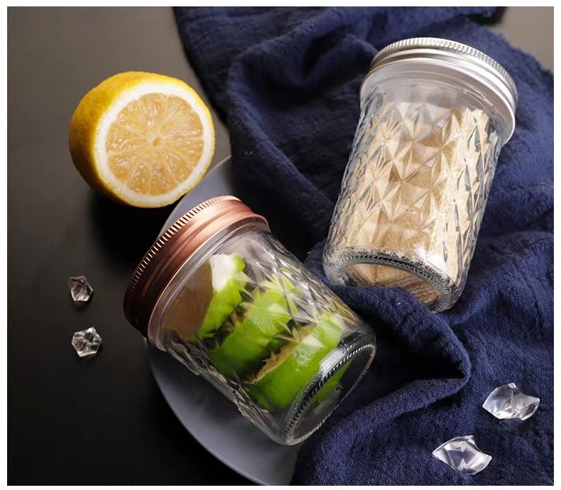 Mason Jars With Silver Lids Canning Storage  Jars For Jelly Jam Honey Pickles Spice Glass Jars