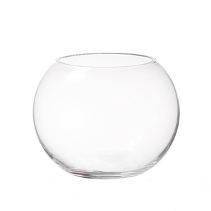 Factory sale 4-20 inch round cold cut clear glass fish bowl for home decoration