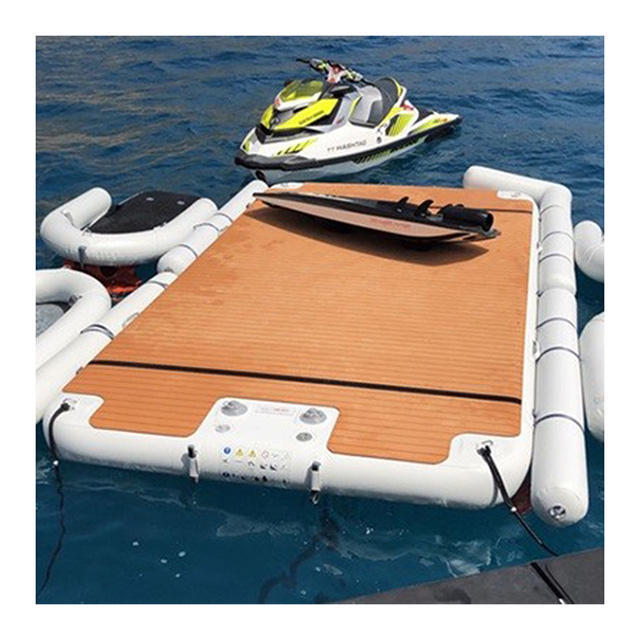 Y&G High Quality Drop Stitch PVC Inflatable Jet Ski Dock for Pool/Lake/Ocean Foil Dock Floating Platform