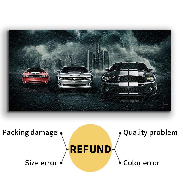 Hot Selling Car Still Life Painting Wall Art  Decoration Canvas Painting Luxury Painting For Home Decor