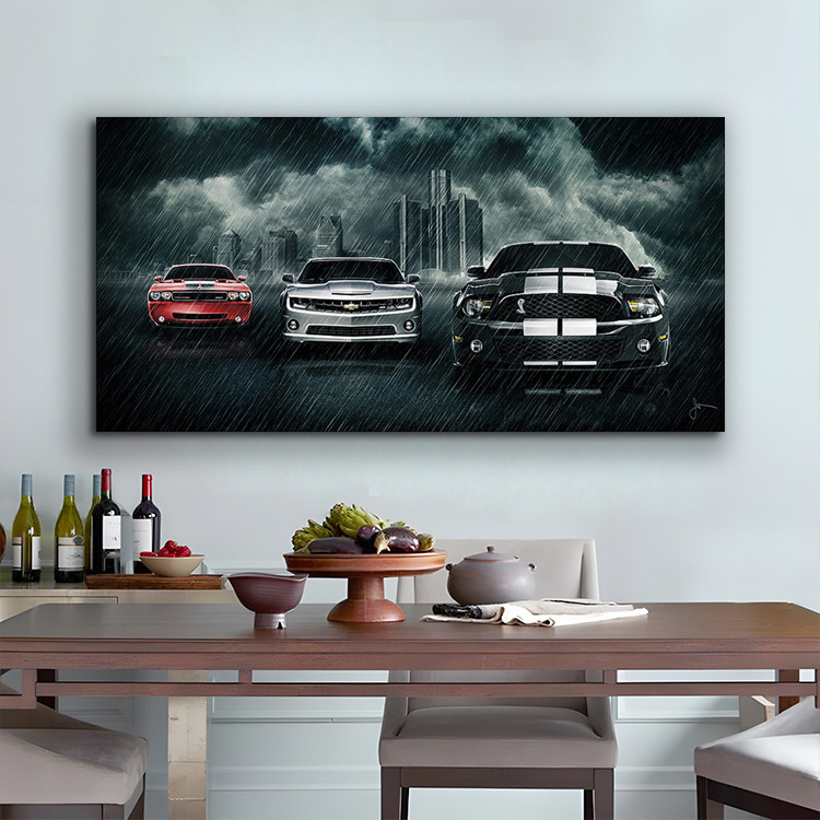 Hot Selling Car Still Life Painting Wall Art  Decoration Canvas Painting Luxury Painting For Home Decor