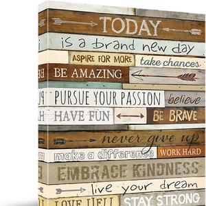 Inspirational Wall Art for Office Quotes Theme for Women Motivational Canvas Prints Framed for Bathrooms