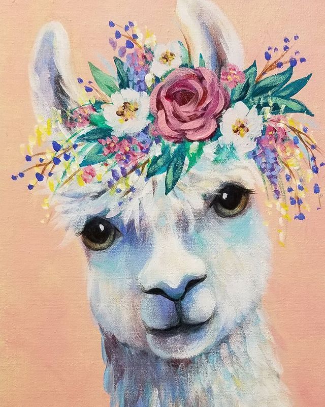 Factory Digital Framed art painting DIY Paintings by numbers abstract alpaca animal painting funny style wall art