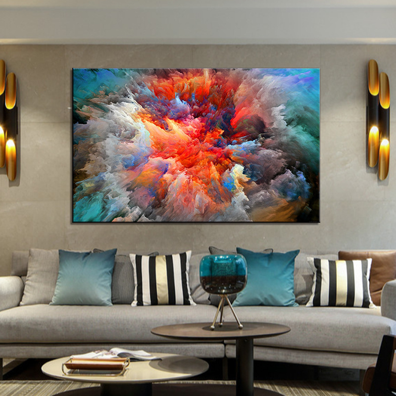 Wall Art Pictures For Living Room Home Decor Abstract Unreal Clouds Canvas Oil Painting Printed No Frame Poster and prints