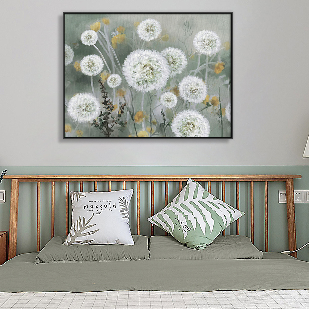 Still life canvas paintings dandelion picture spray painting wall arts painting for living room