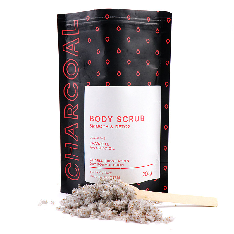 Exfoliate Moisturize Nourish Skin Coconut & Sea Salt  Green Tea &Charcoal Body Scrub for Glowing Skin