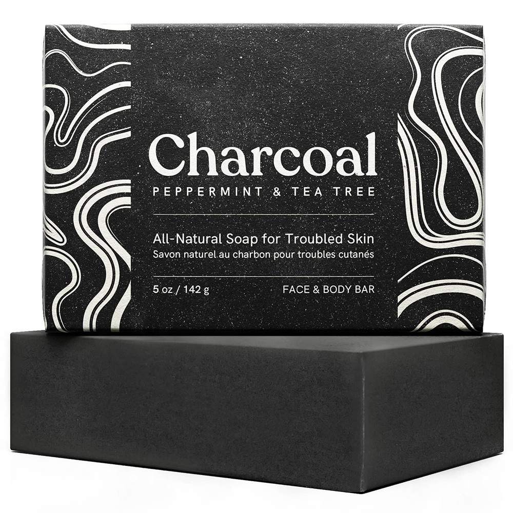 Natural Ingredients longrich bamboo kojic charcoal soap for Deep Cleansing and Acne and Blemish Control