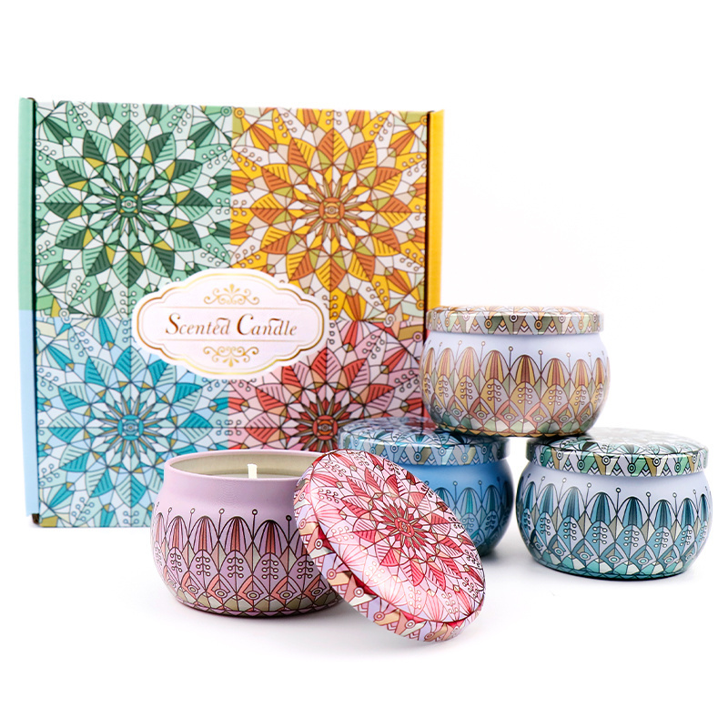 Custom Private Label Candle Kit Lavender Soy Wax Aromatherapy Scented Candles For Luxury Tin Jars