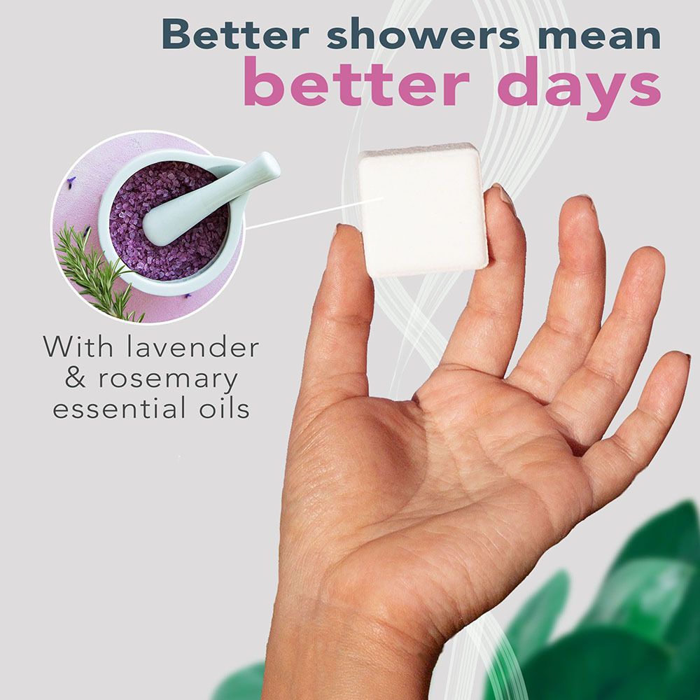 7 Tablets Lavender Rosemary Scents Natural Essential Oils Cleverfy Square Shape Shower Steamers Cube Aromatherapy