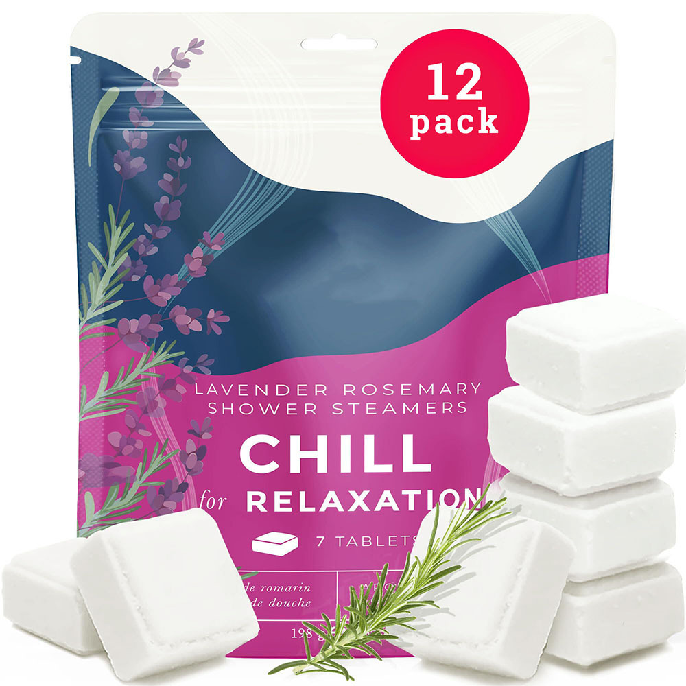 7 Tablets Lavender Rosemary Scents Natural Essential Oils Cleverfy Square Shape Shower Steamers Cube Aromatherapy