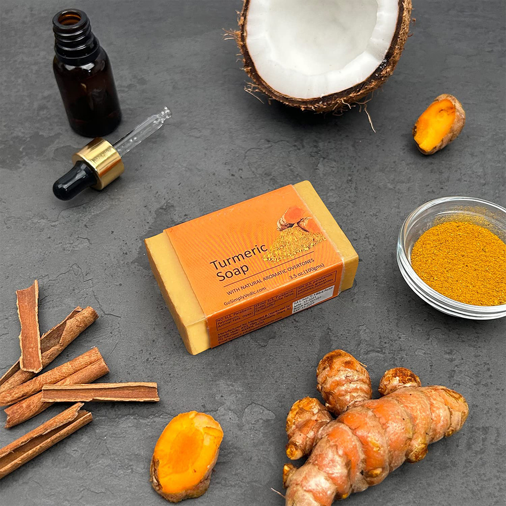 Wholesale Fights Acne And Reduces Dark Spots Turmeric Soap With All Natural Gentle Cleanser