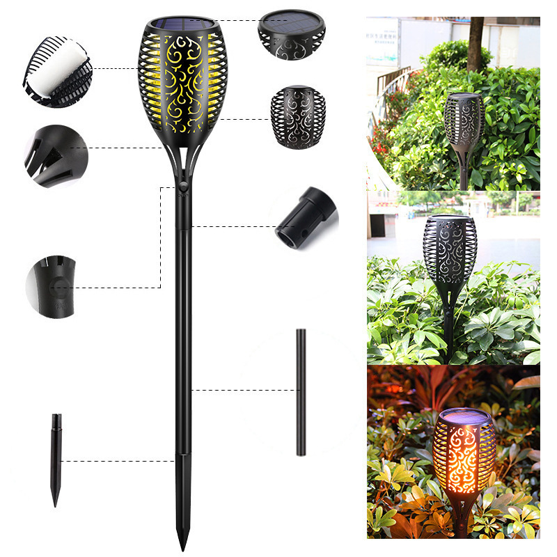 # Solar Garden Torch/Flame Lamp with Ground Plug Eco-Friendly Outdoor Lighting