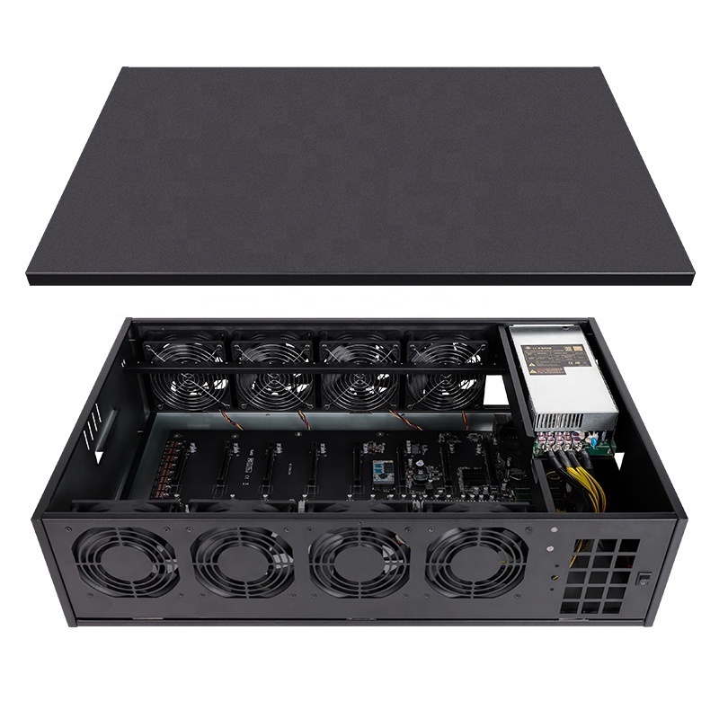 wholesale cost effective server case rtx 3090 3080 power supply portable 847 motherboard rx 580 case 8 gpu