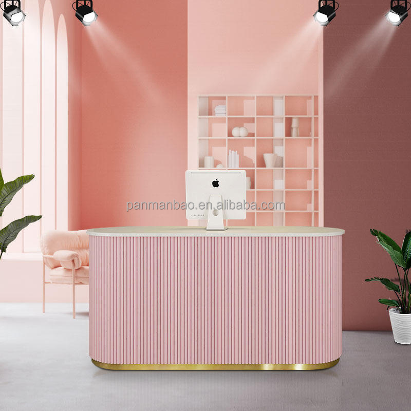 Factory Direct Selling Cheap Beauty Salon Furniture Color Customizable Hair salon Reception Desk