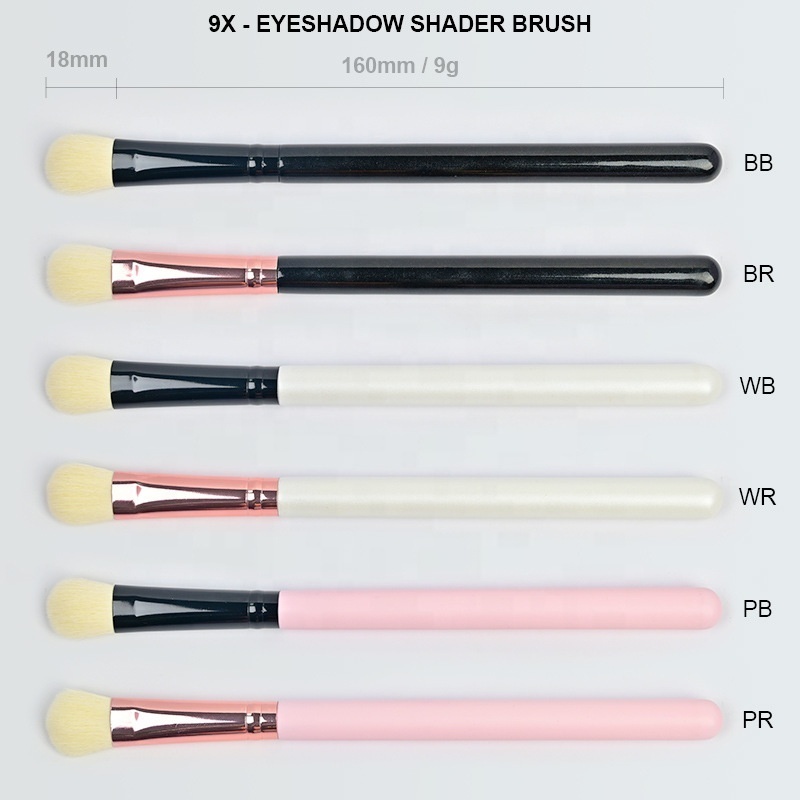 Free combination eye shadow brush flat foundation face powder fan brush concealer lip single private label makeup brush