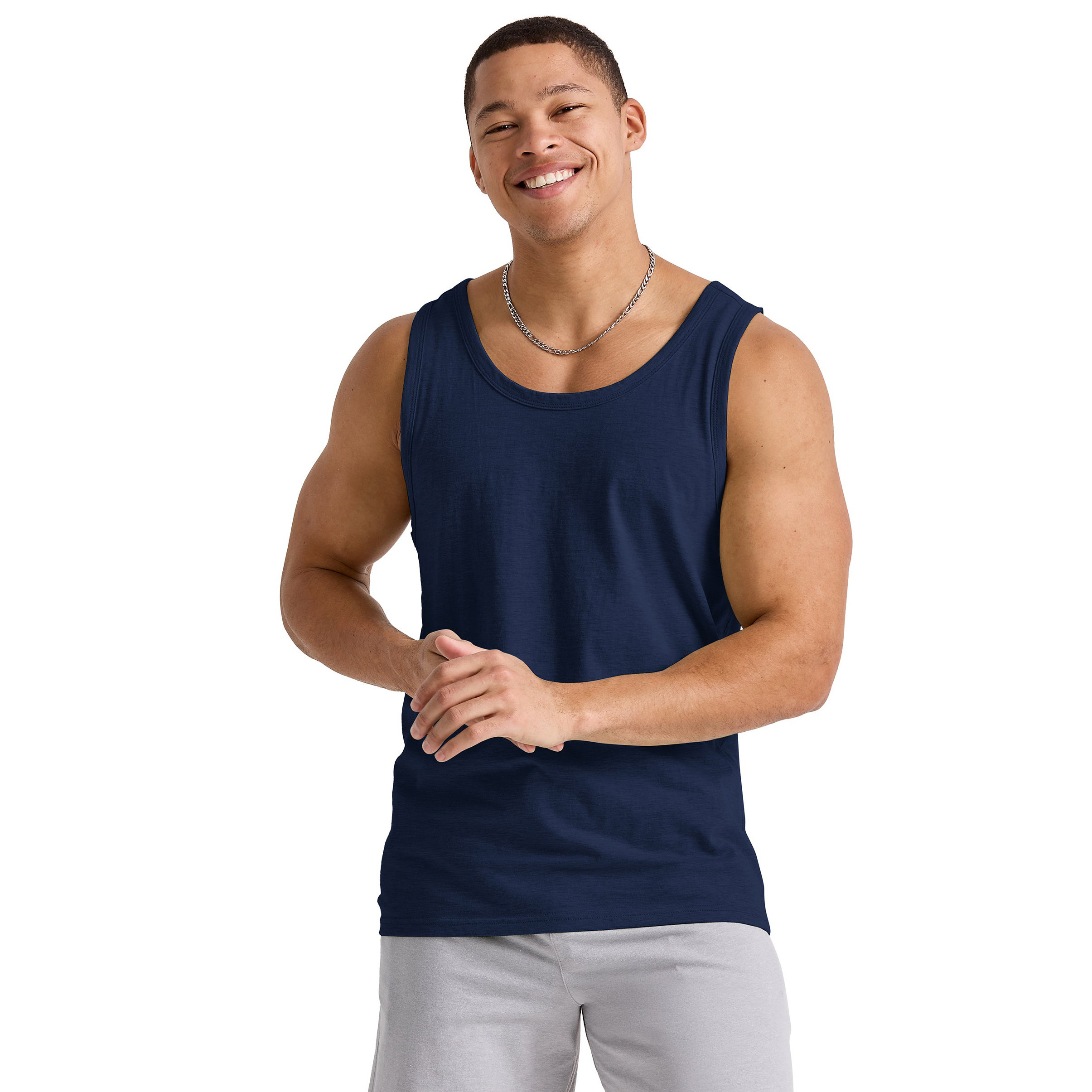 Hot Sell 100% Cotton Gym Fitness Breathable Ribbed Absorb Sweat Wife Beater Basic Blank Tank Tops Mens