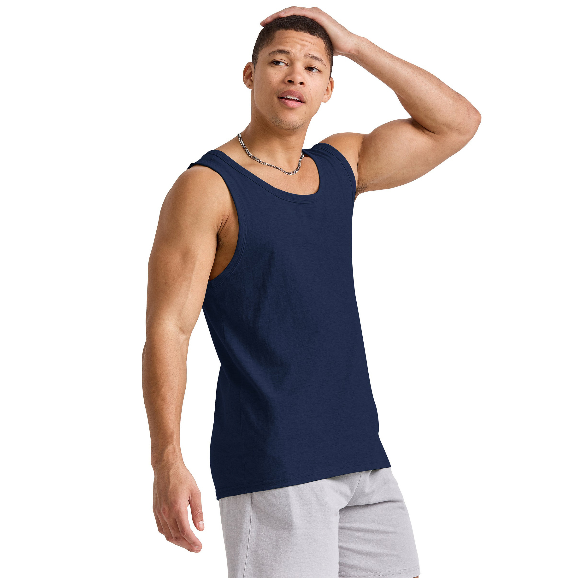 Hot Sell 100% Cotton Gym Fitness Breathable Ribbed Absorb Sweat Wife Beater Basic Blank Tank Tops Mens